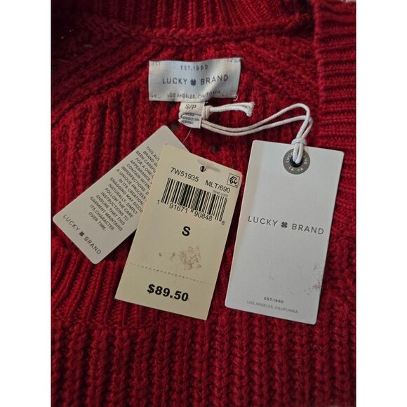 Lucky Brand Womens Colorblock Sweater cottagecore warm soft - Picture 7 of 9